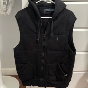 Mens black Polo vest Sz Lg